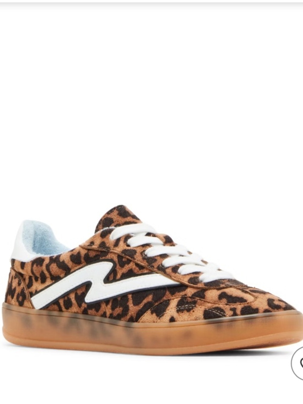 NWOB Madden Girl Leopard Print Suede Sneakers with White Accents